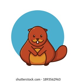 Cute guinea pig vector flat style. Animal vector illustration. Suitable for sticker, logo, icon and more.