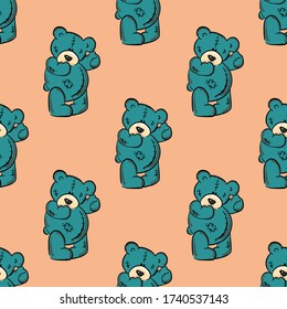 Cute gummy bear , illustration, vector on white background