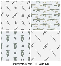 cute gun cartoon seamless pattern print surface design illustration