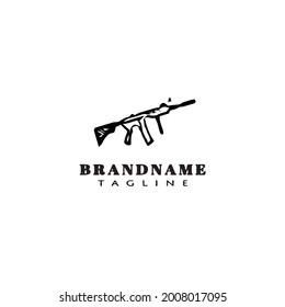 cute gun design logo template icon modern vector illustration