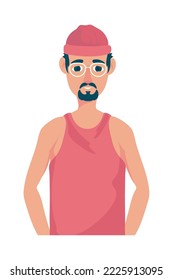 cute guy design over white