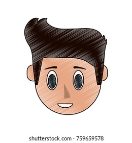 Cute guy face cartoon