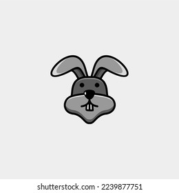 cute haed rabit cartoon design