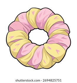 Cute Hair Scrunchie Vector Art Illustration Design