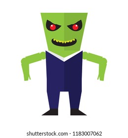 Cute halloween alien cartoon character