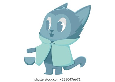 Cute Halloween Animal Character Design Illustration