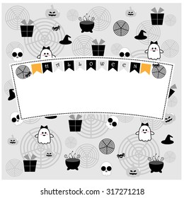 Cute halloween background