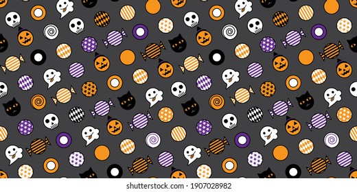 Cute Halloween background. Seamless pattern.Vector.