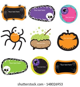 Cute Halloween Banners Design Elements