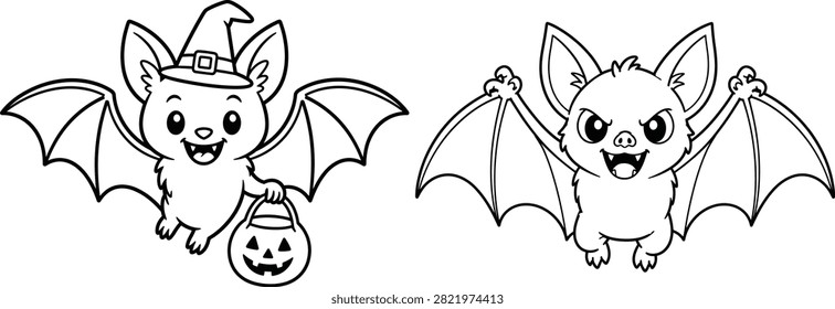 Cute Halloween Bat Character