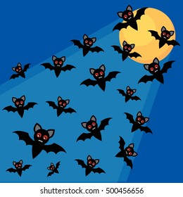 Cute Halloween Bat Illustration
