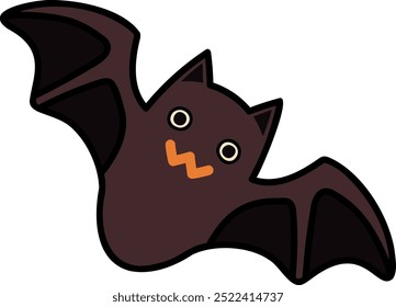 ilustração de morcego de halloween bonito para site de cartão, aplicação, impressão, documento, design de cartaz, etc.
