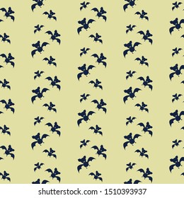 Cute Halloween bat. Seamless vector illustration with spooky silhouettes