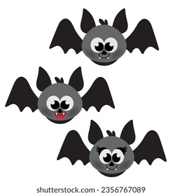 Dibujo de dibujos animados de murciélago de Halloween