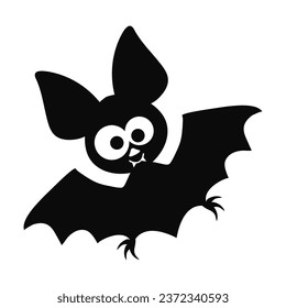 Cute Halloween bat vector cartoon illustration
