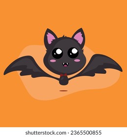 Cute Halloween Bat Vektorgrafik für die Halloween-Saison