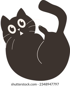 Cute Halloween Black Cat Witch Vector Illustration