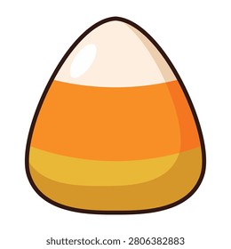 Cute Halloween Candy Corn Cartoon Icon