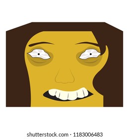 Cute halloween cartoon maniac avatar