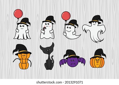 cute halloween character cartoon illustration