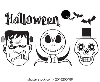 Cute Halloween Character Collection Set 