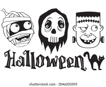 Cute Halloween Character Collection Set 