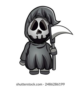 cute halloween character with dark coloring.vector design