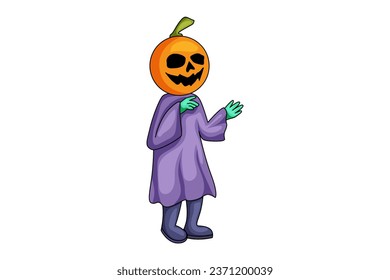 Cute Halloween Character Design Illustration