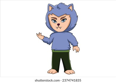 Cute Halloween Character Design Illustration