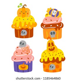 Cute Halloween Character with cute elements.