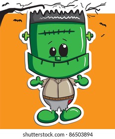 Cute Halloween Character - Frankenstein