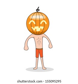 Cute Halloween character Pumpkin 