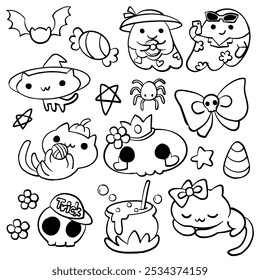 Cute Halloween Coloring page for children