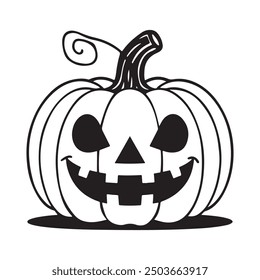 Cute Halloween coloring page for toddlers kids and adults simple and bold easy halloween line art