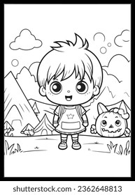 CUTE HALLOWEEN COLORING pages .
