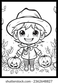 CUTE HALLOWEEN COLORING pages .