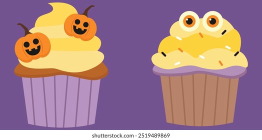 Cute halloween cupcakes for celebrate party