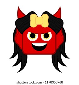 Cute halloween demon cartoon character