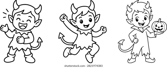 Cute Halloween Devil Boy