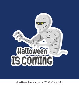 Cute halloween element sticker, illustration vector design. Vector eps 10