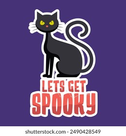 Cute halloween element sticker, illustration vector design. Vector eps 10