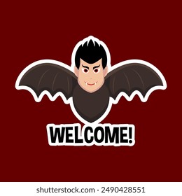 Cute halloween element sticker, illustration vector design. Vector eps 10