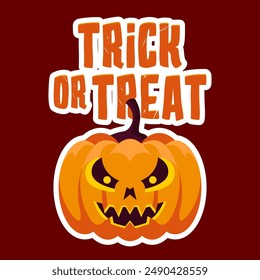 Cute halloween element sticker, illustration vector design. Vector eps 10