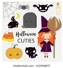 cute halloween elements