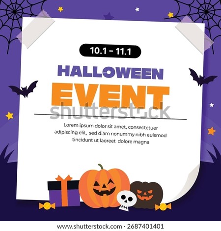 Cute Halloween Event Design Template