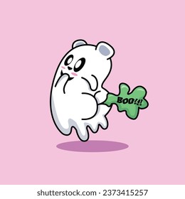 cute halloween farting panda vector art illustration