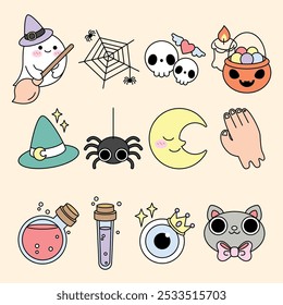 Cute Halloween festival sticker collection