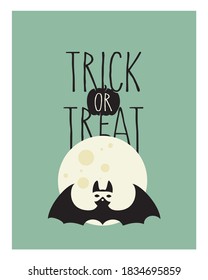 Afiche divertido de Halloween. Plantilla de diseño de Halloween. Plantilla de tarjeta de felicitación. Ilustración del vector