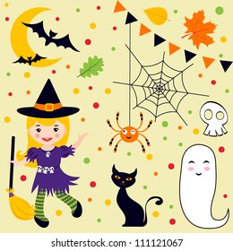 A cute Halloween fun set