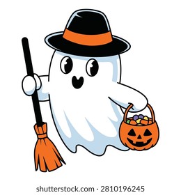 Cute Halloween Ghost and
